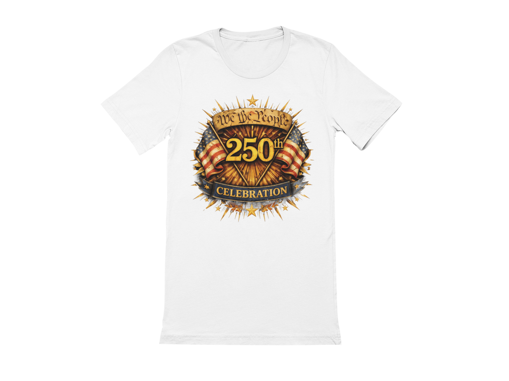 American Freedom-250th Celebration Patriotic Graphic T-Shirt