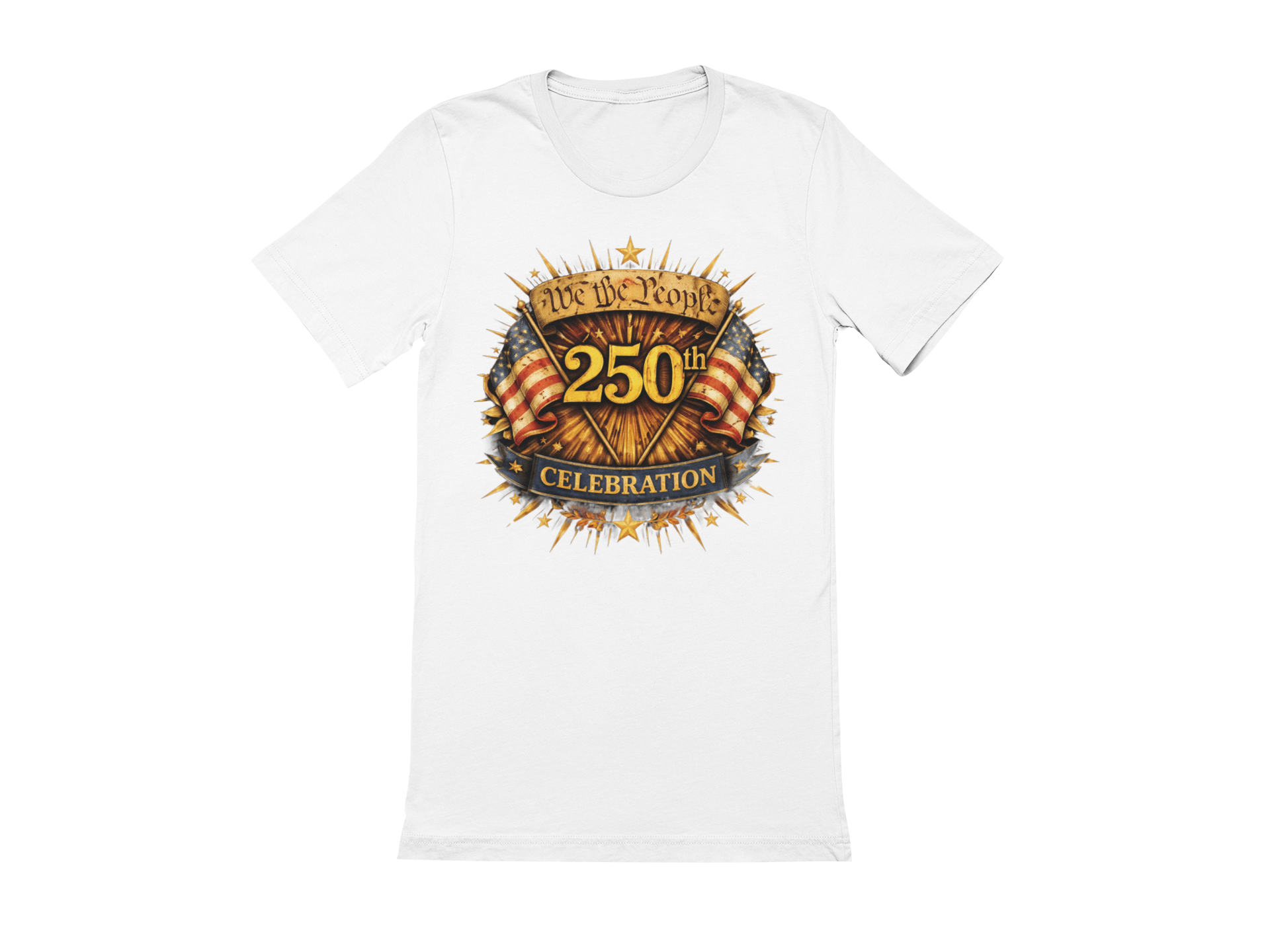 American Freedom-250th Celebration Patriotic Graphic T-Shirt