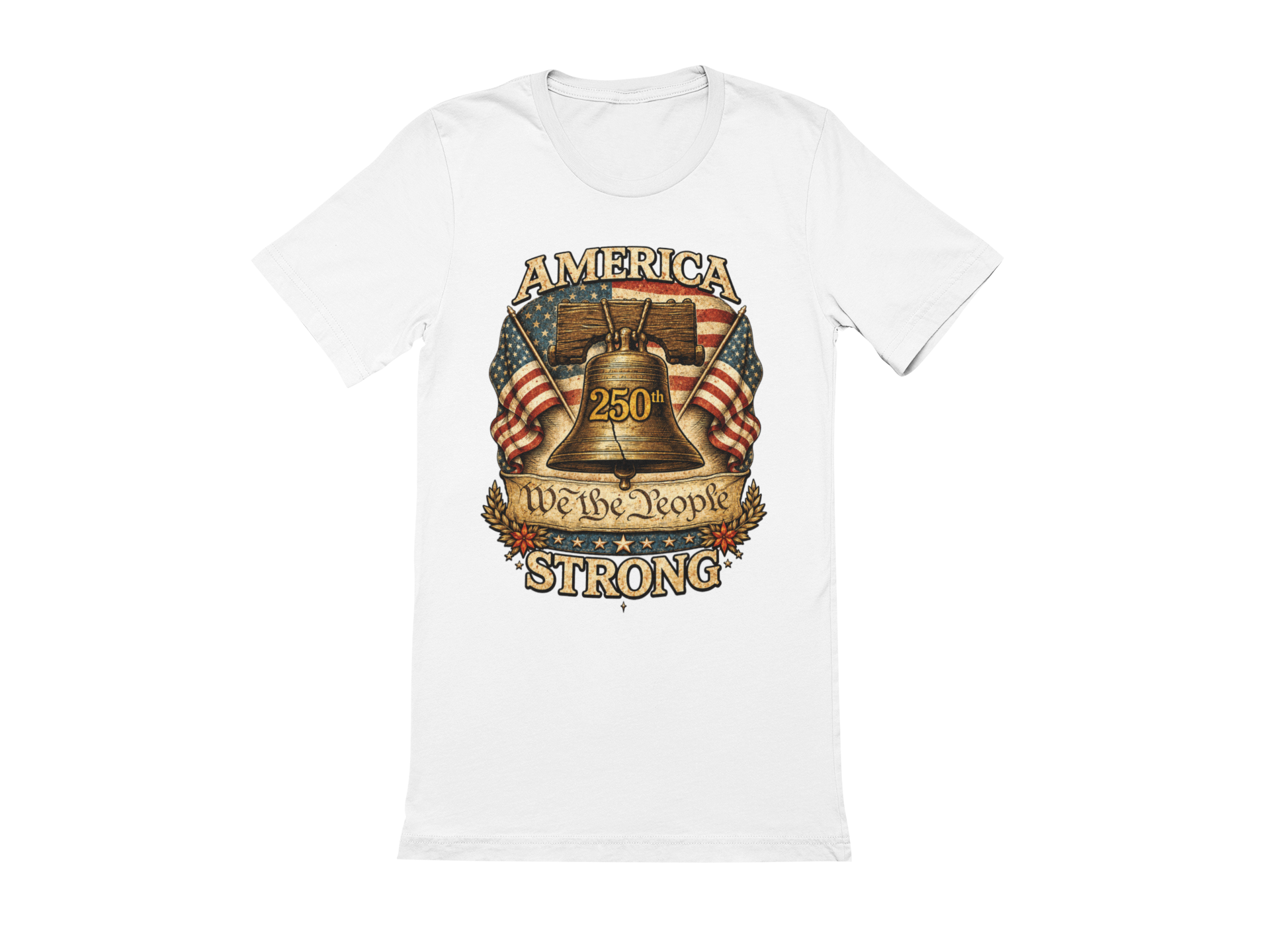 America Strong: 250th Patriotic Graphic T-Shirt