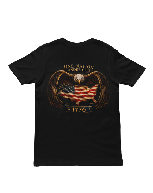 Unity 1776 – Patriotic Eagle & American Flag Graphic Tee
