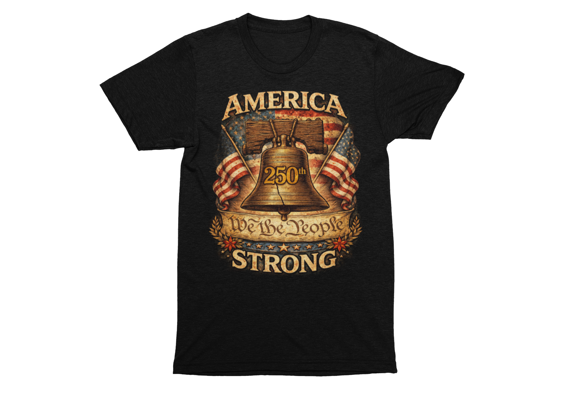America Strong: 250th Patriotic Graphic T-Shirt